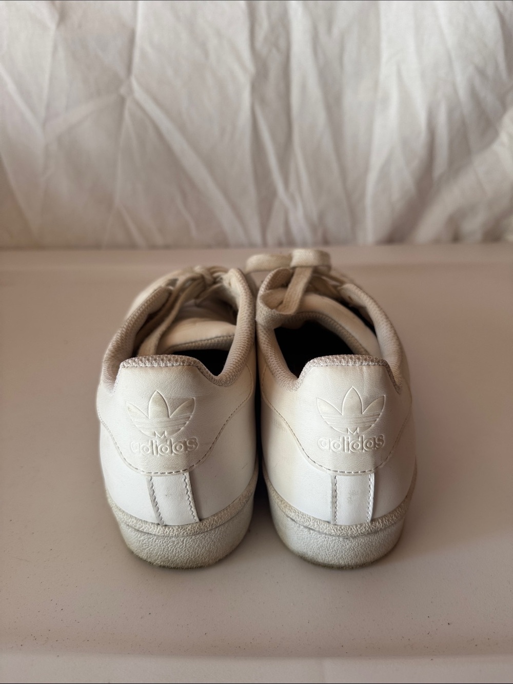 White Shell Toe Sneakers - Picture 4 of 9